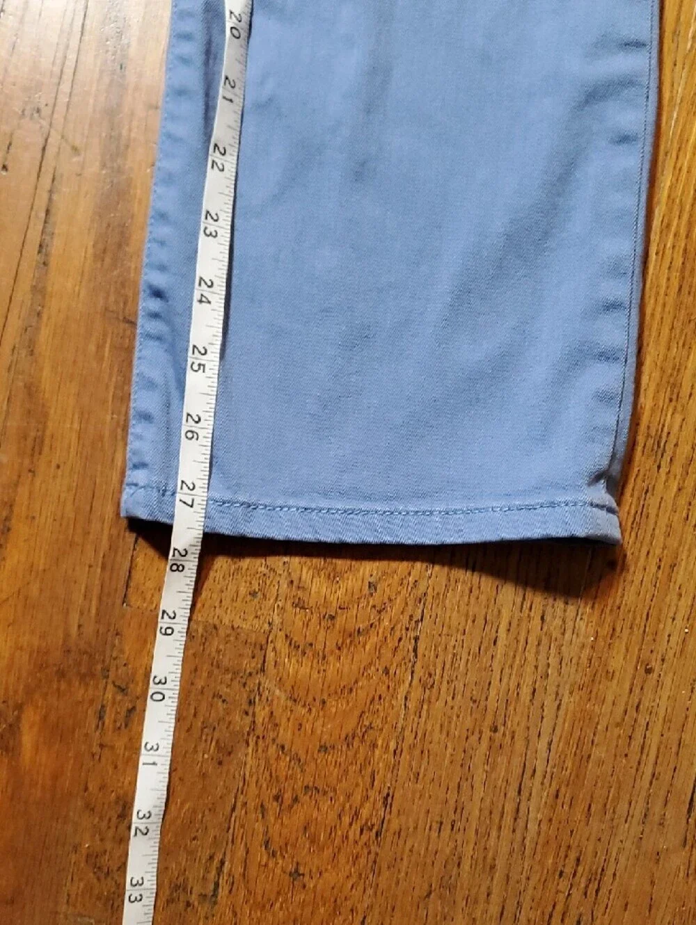 Light Blue Straight-Leg Pants